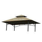 Grill Gazebo Replacement Canopy Top -  5'x8' Outdoor BBQ Tent Roof Cover Khaki
