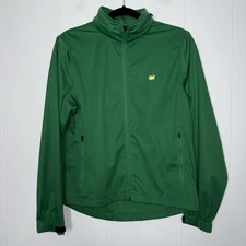 Masters Tech Men’s Golf Performance Full Zip Wind Breaker Storable Hood Size M 