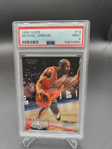1996 Fleer #13 Michael Jordan PSA 9 MINT Chicago Bulls HOF