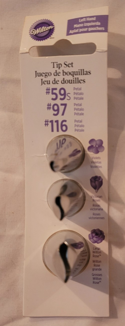 🧁🎂🧁 NIP 🎂🧁 Wilton Decorating Tip Set 3/Pkg-Flowers 🎂🧁#59s, #97, #116 🎂🧁
