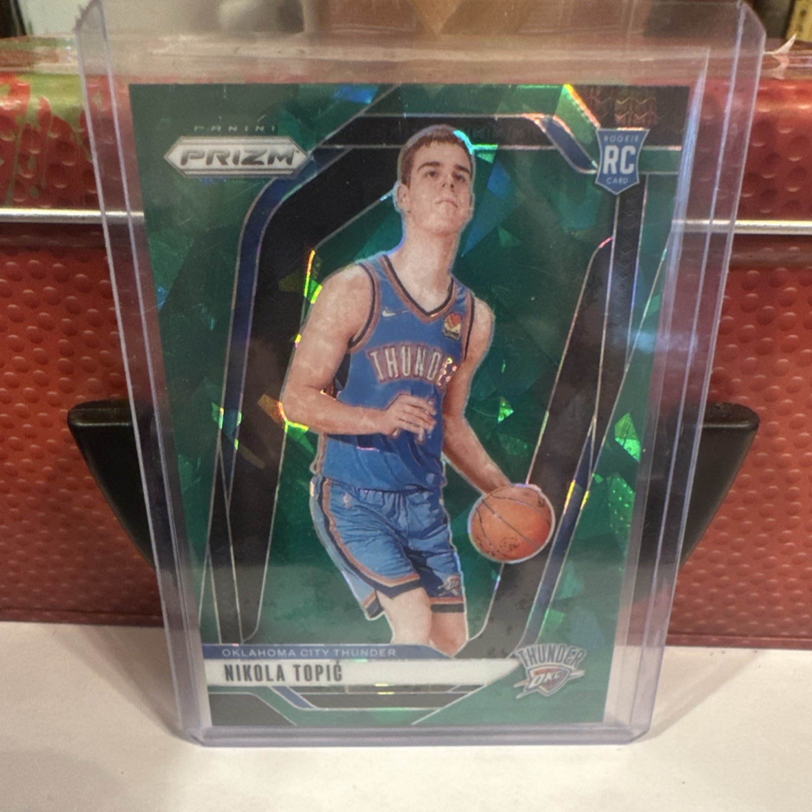 2024-25 Panini Prizm Nikola Topic Green ice Rookie #230 Oklahoma City Thunder
