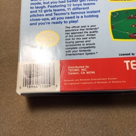 Tecmo Bad News Baseball Nintendo NES 1990 Multiplayer Original Box Sleeve 