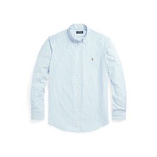 Polo Ralph Lauren mens M Medium classic fit blue white stripe oxford button up