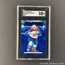 2023-24 Upper Deck #DZ-87 Nathan MacKinnon Dazzlers Insert Blue SGC 10