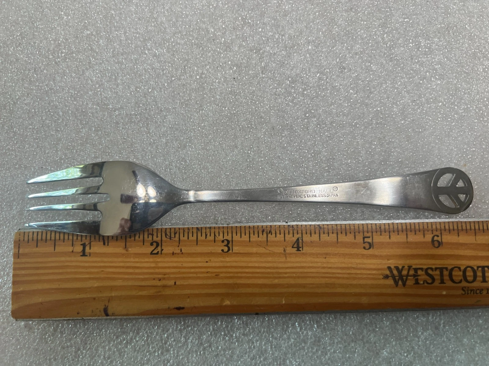 Oxford Hall Peace Sign 49 pc's Flatware Set Japan Rare 70s - Picture 15 of 18