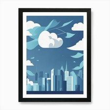 Weather Website Hero Background Ima Framed Wall Art Poster Canvas Print Picture
