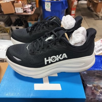 Hoka Bondi 9 Black White Running Shoes Sneakers Men's Excellent Condition