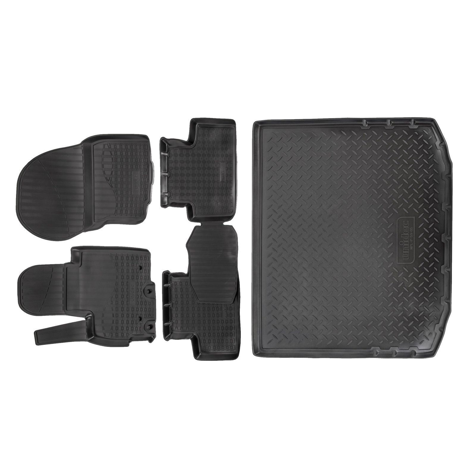 Tapis en caoutchouc 3D Mitsubishi ASX 2012-2017 et bac de coffre pour sorties outdoor