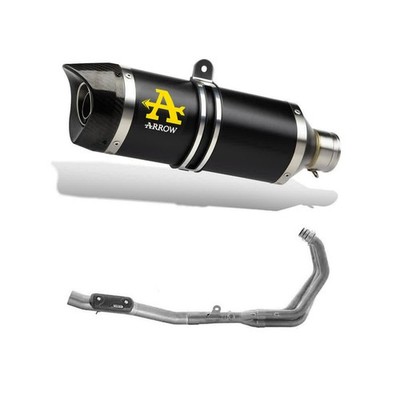 Racing Krümmer Auspuff Arrow Thunder Schwarz Für Yamaha 900 Tracer 9 2021-2024