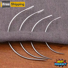 4/8pc Curved Sewing Needle Set - C-Type Leather Craft Needles for Shoe Repair UK