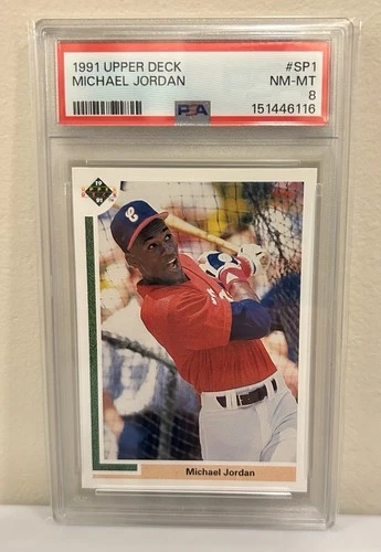 1991 Upper Deck Michael Jordan Rookie RC Baseball PSA 8 Centered Fresh Grade! 🔥