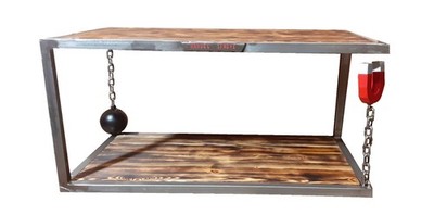 Couchtisch, Beistelltisch, Coffetable,Stahl, Holz, industrial, 85cmx45cmx40cm,
