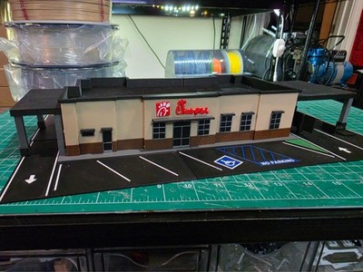FAMOUS CHICKEN RESTARAUNT ASSEMBLED PRINT ON DEMAND HO SCALE BUILDING/DIORAMA