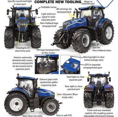 Universal Hobbies UH6810 New Holland T7.210 ''Dynamic Blue'' 2026 1:32 Spur 1