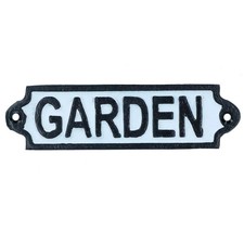 GARDEN Cast Metal Sign, Victorian style Plaque, Wall, Door, Gate FREE POSTAGE