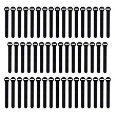Self-Gripping Cable Ties by , Black, 5 Inch Straps (50-pack) – Reusable Hook ...