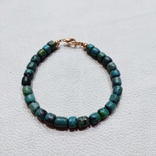 Bracciale turchese 100% turchese naturale fatto a mano braccialetto pietre pr...