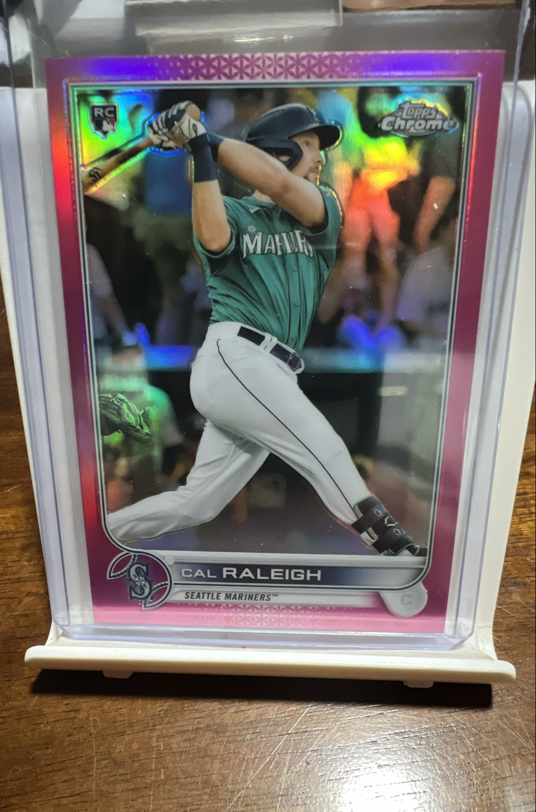 2022 Topps Chrome - Cal Raleigh #149 Pink Refractor (RC)