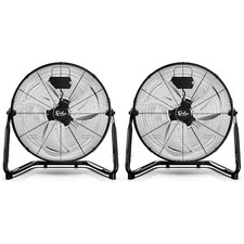12 In. 3 Speed Black Floor Fan for Living Room, 2 Pack