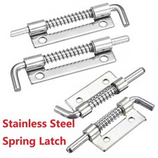 304 Stainless Steel Flat Pin Spring-Assisted Latch 2PCSHinge Sliding Door Lock