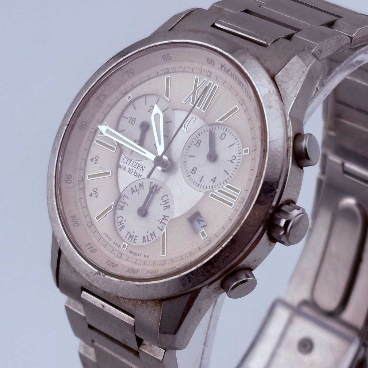 CITIZEN XC A510-T002374 TA Quartz Chronograph Date Battery