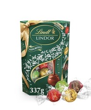 Lindt Lindor Assorted Chocolate Truffles Festive Treat 337g Milk White Pistachio