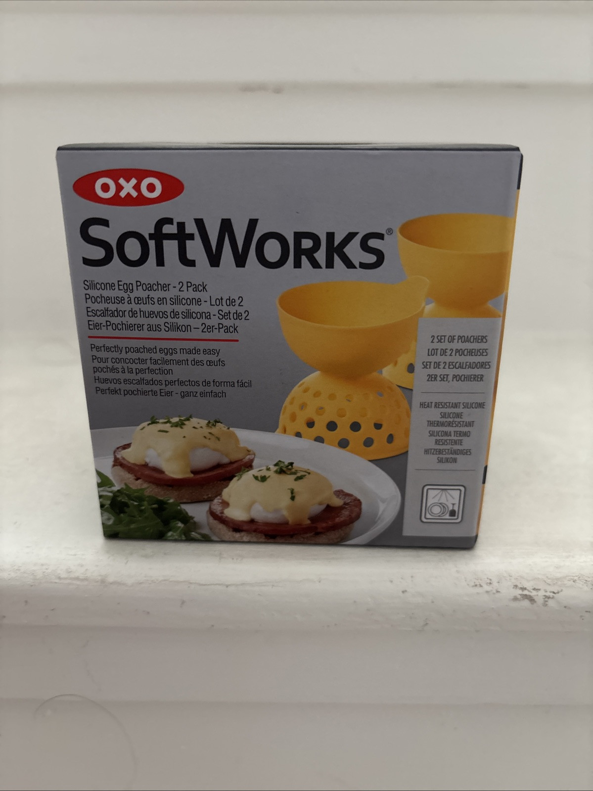 OXO Good Grips Silicone Egg Poacher Set of 2 Heat Resistant Easy to Clean Nonstick