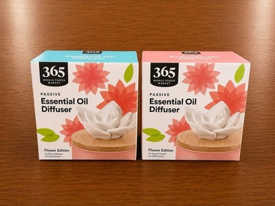 2 Pack 365 Whole Foods Passive Essential Oil Diffuser Flower Edition