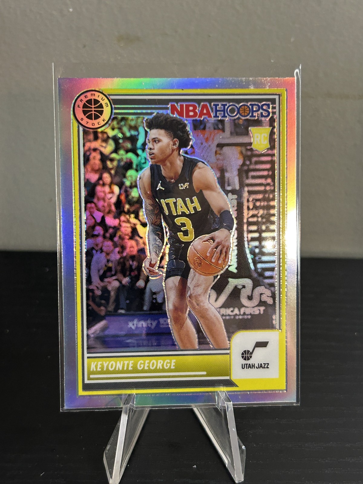 2023-24 Hoops Premium Stock #98 Keyonte George Silver Prizm