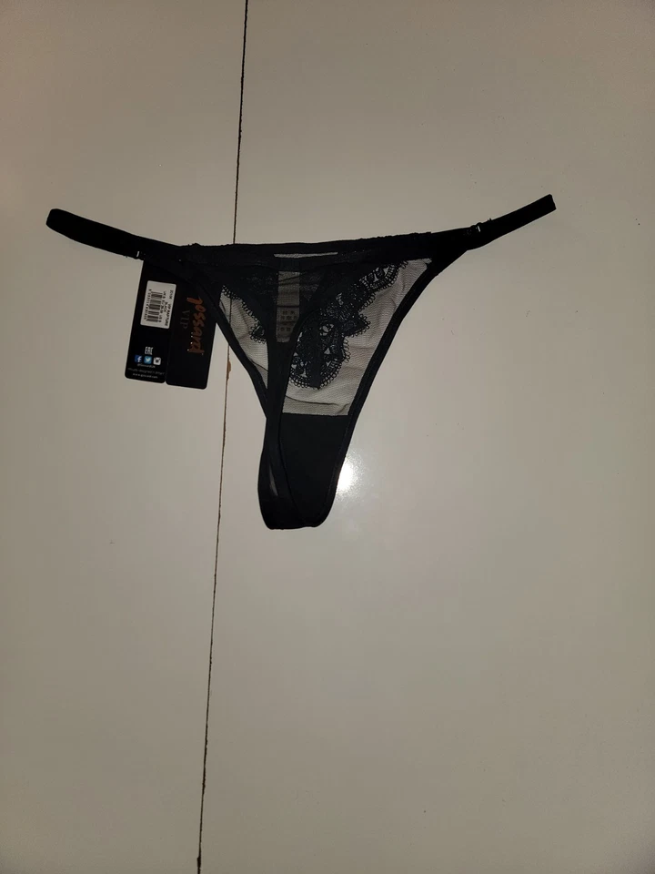 Tanga de encaje floral semi transparente Gossard Vip Rapture talla pequeña nueva Foto 2 de 4