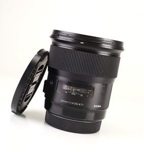 Sigma 24mm F1.4 DG ART Series AF Prime Lens for Canon  Front & Rear Lens Caps