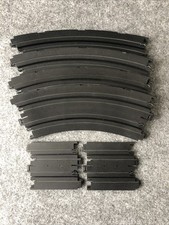 Lot of 6 Pieces Of Aurora/Tomy HO Slot Car Track, 4-12” R Banked & 2-3” Straight