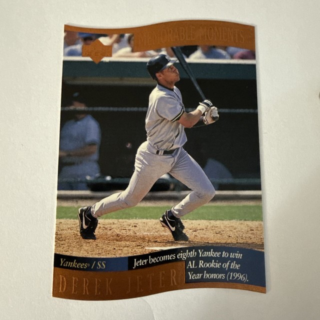 1997 Upper Deck Memorable Moments #3 Derek Jeter Yankees 1996 Rookie Of The Year