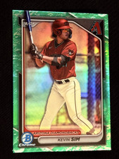 2024 Bowman Chrome GREEN LUNAR REFRACTOR Kevin Sim, item 6