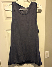lululemon Women's Gray Racerback Tank Size 10 Scoop Neck Stretch Yoga Top