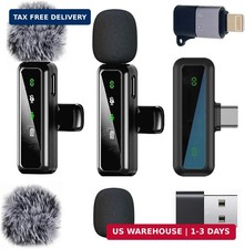Wireless Lavalier Microphone for iPhone - iPad, Android Phone Computer, Mini Mic