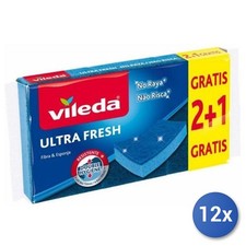 12x Bundle Vileda Ultrafresh Fibra Blu X 3