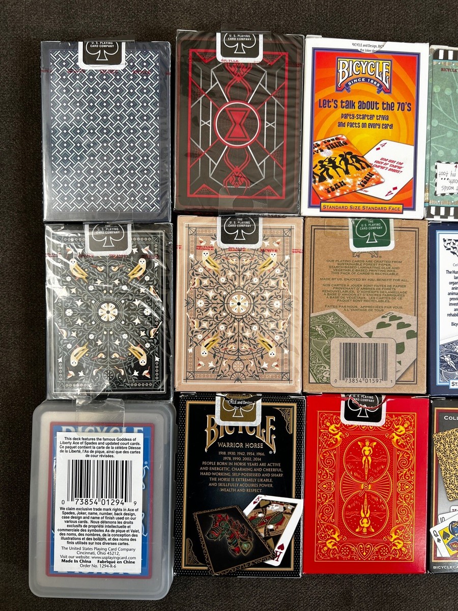 Lot of 21 Bicycle Playing Cards Decks Open + Sealed Rare Collector