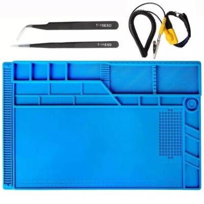 Kaisi S-180 Large Silicone Soldering Mat Magnetic Repair Work Mat, Heat Resis...