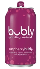 Bubly Sparkling Water, Raspberry, 12 fl oz. cans (18 Pack)