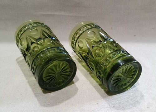Pair, Vintage, Emerald Juice Glasses - Picture 4 of 4