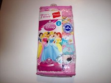Disney Princess Underwear Underpants Girls 7 Tagless Briefs Size 4 Hanes New