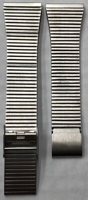 Unbranded Silver Tone Stainless Steel Metal Watch Band 20mm #SPMB1