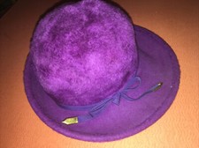 Vintage EMPRESS 11" Purple Furry Hat