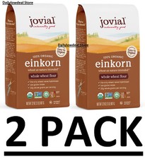2 PACK - Jovial 100 Organic Einkorn Whole Wheat Flour 2 LB Total 4 lb FRESH