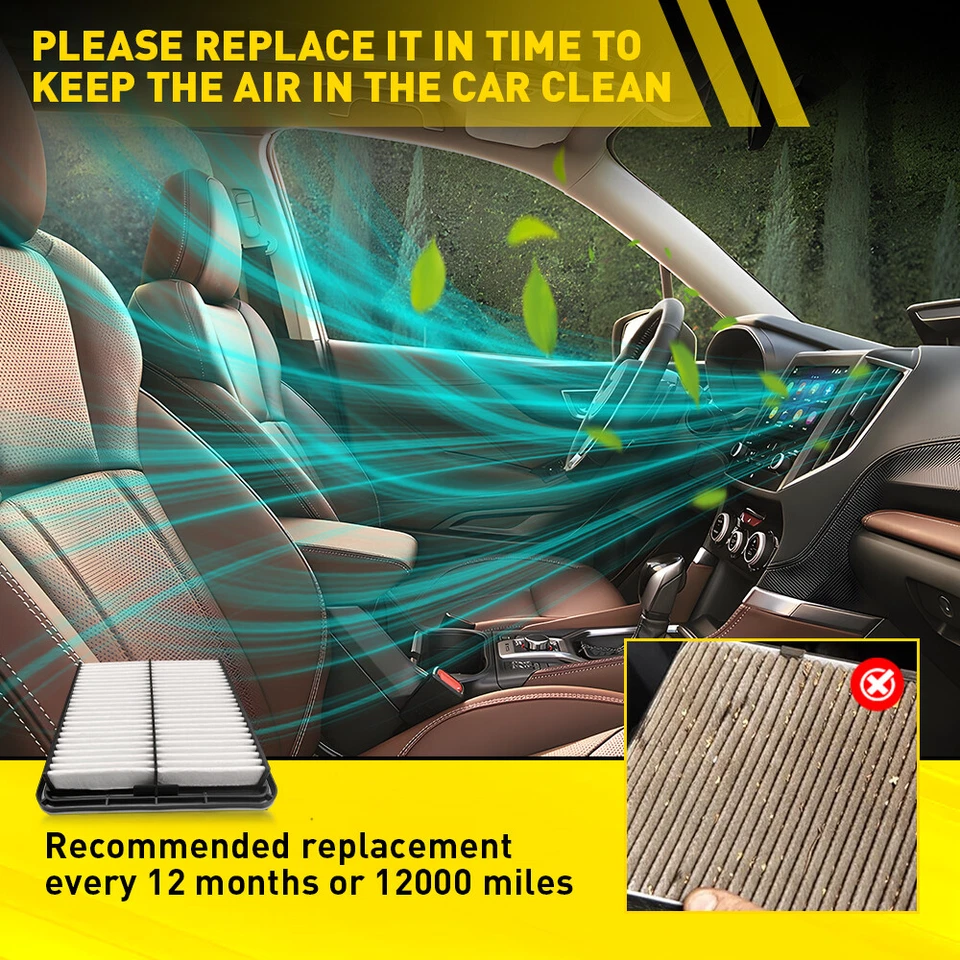 2x Combo de filtro de motor de aire y cabina para Subaru Forester 2009-2018 WRX STI 2013-2021 Foto 4 de 4