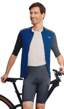 Enge Radler Hose kurz Radlershorts Fahrradhose Sitzpolster Taschen Grau XL