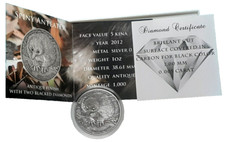 Papua New Guinea 5 Kina 2012 Oz Silber "Spiny Anteater" (Echidna) BLACK DIAMOND