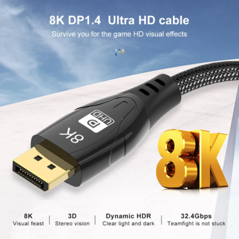 HDMI Cable 8K 2.1 Ultra High Speed 48Gbps UHD Gold PS4 PS5 XBOX Sky
