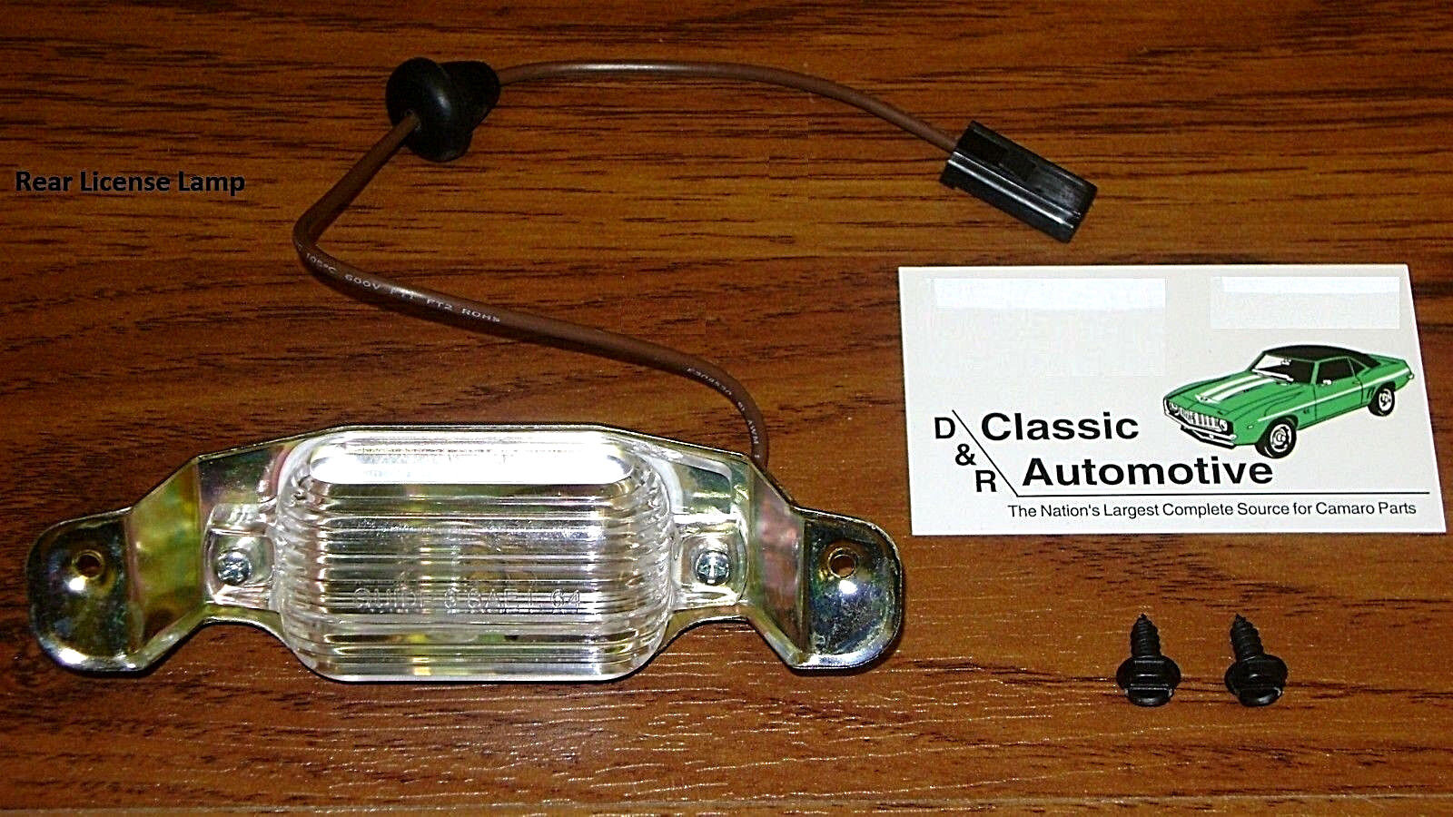 Rear License Light Limited Free shipping anywhere in the nation price Lamp w screws wire+GUIDE Camaro lens Chev brn